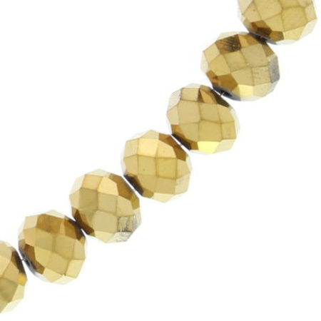 Kryształki Szklane Szlifowane Fasetowane Rondelle Platerowany 4x3mm