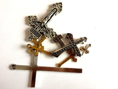 Krzyż Krzyżyk Metalowy do różańca mix 10x~70mm