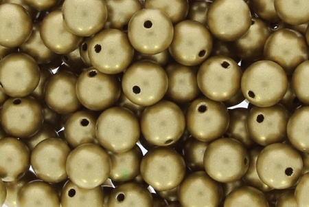Perełki Koraliki Akrylowe Matowe złoty 10mm