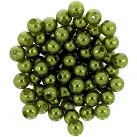 Perły Akrylowe khaki 8mm