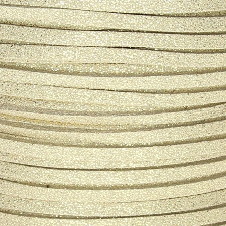 Rzemień Skórzany Zamszowy Brokatowy 2.7x1.4mm