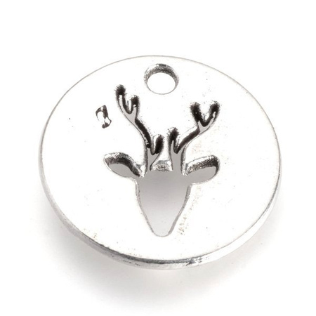 Zawieszka Metalowa Jeleń Poroże 18 mm