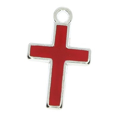 Zawieszka metalowa malowana Krzyż 26x16mm