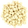Koraliki Drewniane Naturalne Malowane Kula kremowy 8mm